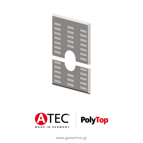ATEC PolyTop Επίτοιχο κάλυμμα με περσίδες αερισμού για λειτουργία εξαερισμού χώρου