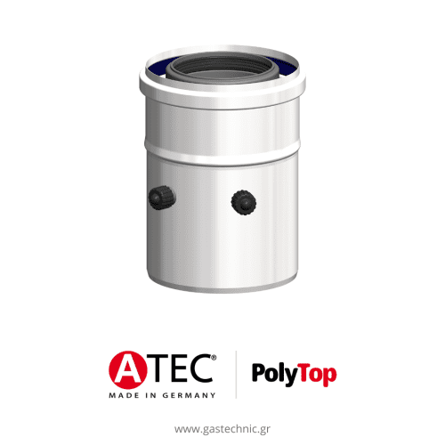 ATEC PolyTop Μούφα απ' ευθείας σύνδεσης συσκευής με σημείο μέτρησης διπλού τοιχώματος